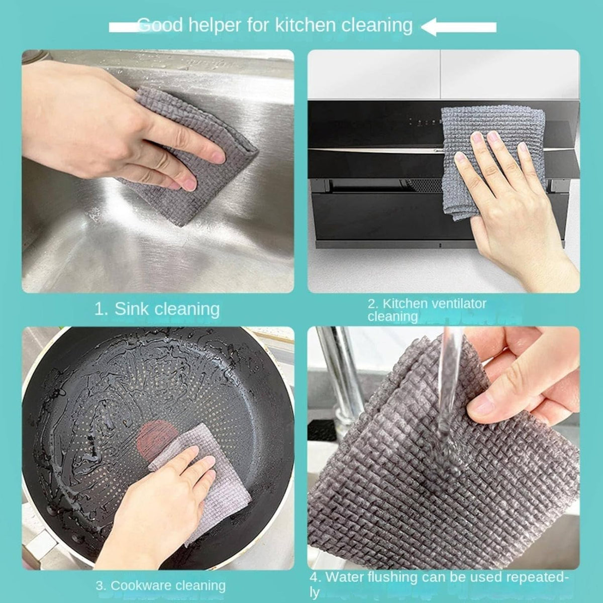Quick Wipe: 25-Sheet Tear-Off Microfiber Cleaning Cloth Roll