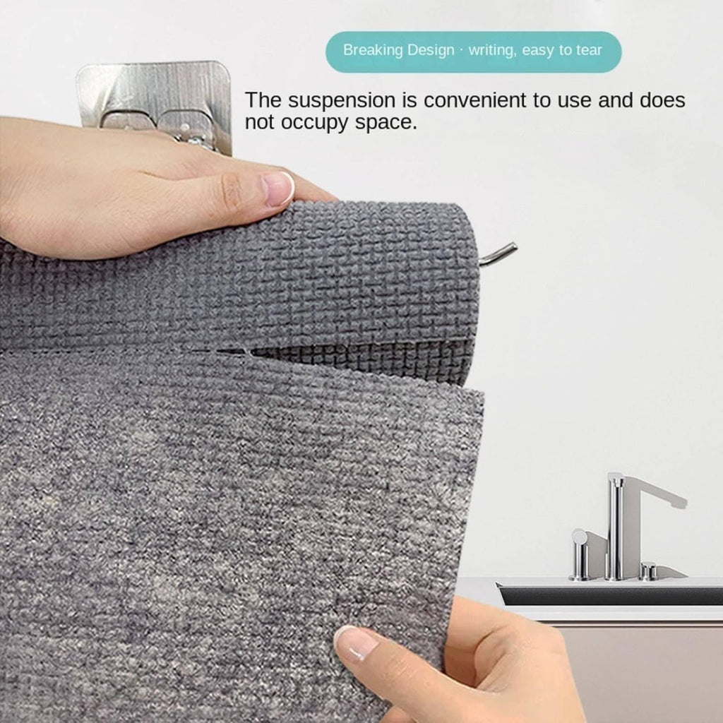 Quick Wipe: 25-Sheet Tear-Off Microfiber Cleaning Cloth Roll