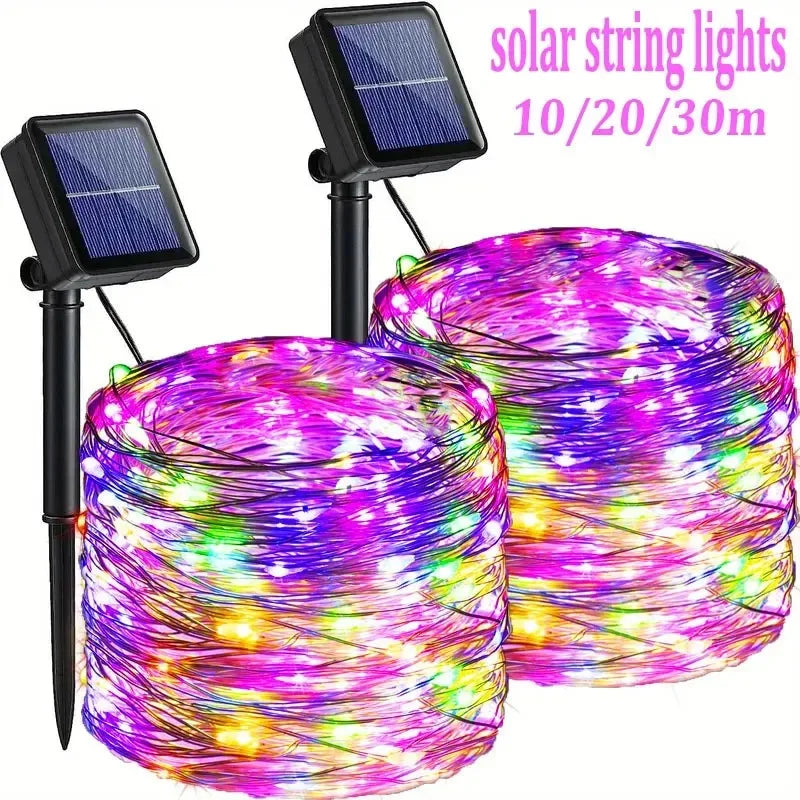 Twinkle Mode: 8-Mode Solar Fairy Lights