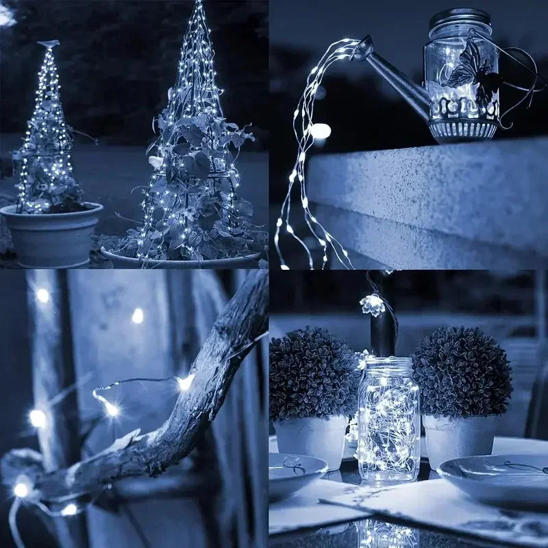 Twinkle Mode: 8-Mode Solar Fairy Lights
