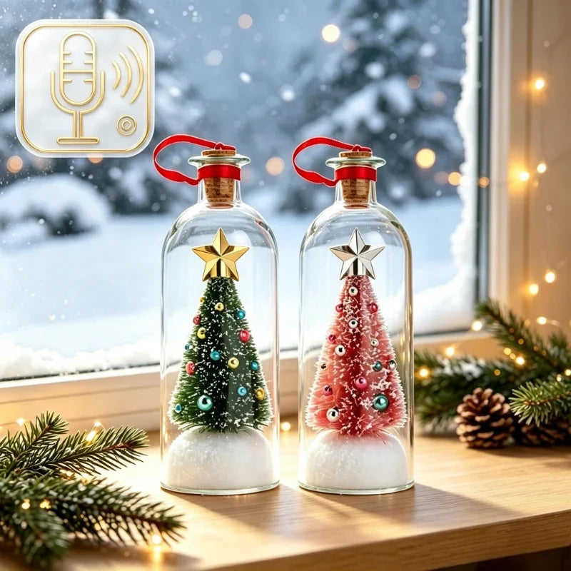 Say It Twice: Recordable Christmas Message Bottle Ornament