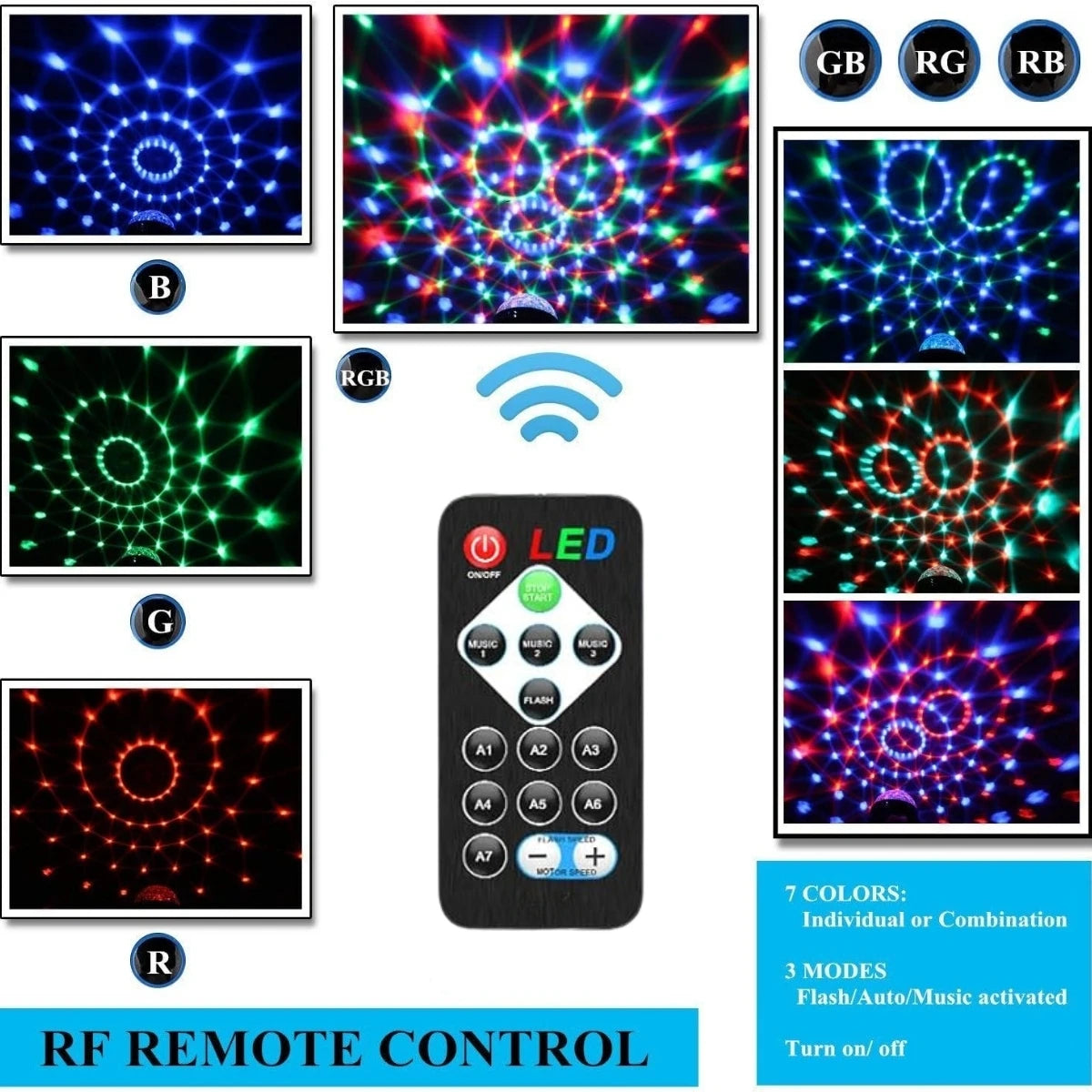 Remote Control Disco Ball Party Light